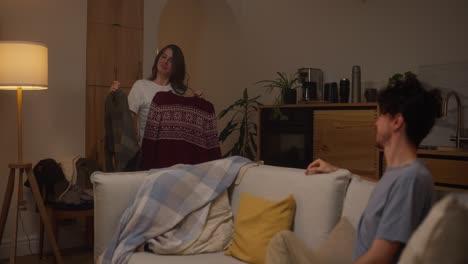 couple in living room