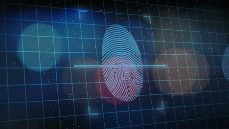 bloqueo de seguridad digital y escáner de huellas dactilares contra manchas brillantes