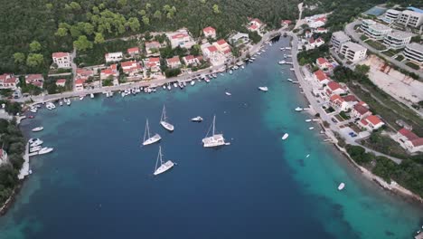 Stuning-view-of-Vela-Luka-on-Korcula-Island,-Croatia