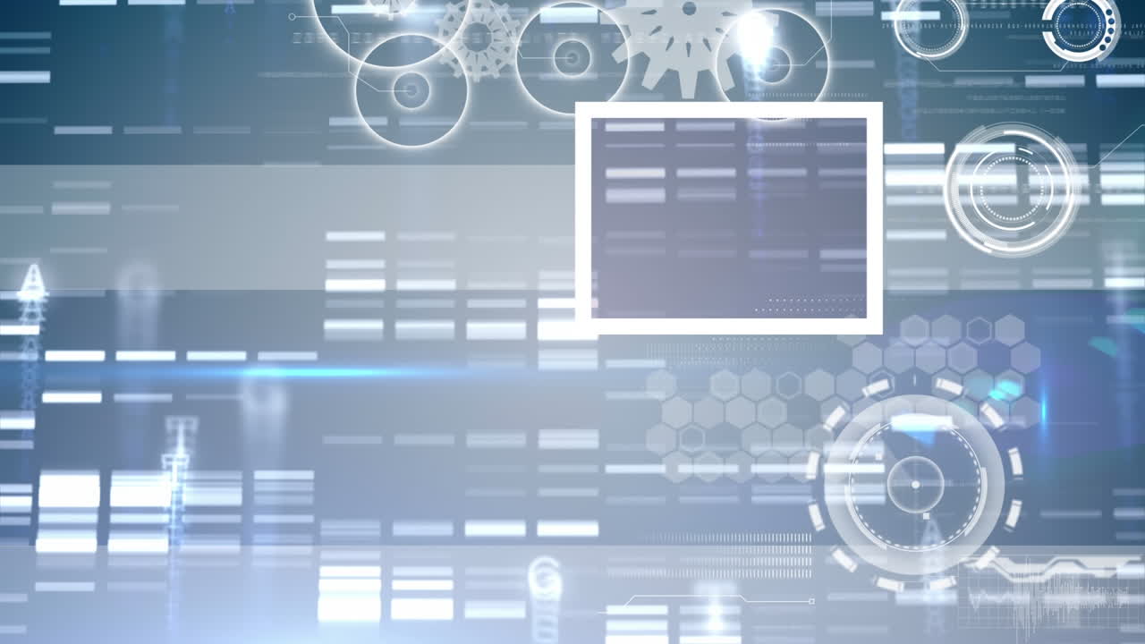 디지털 인터페이스 화면의 디지털 애니메이션 4k