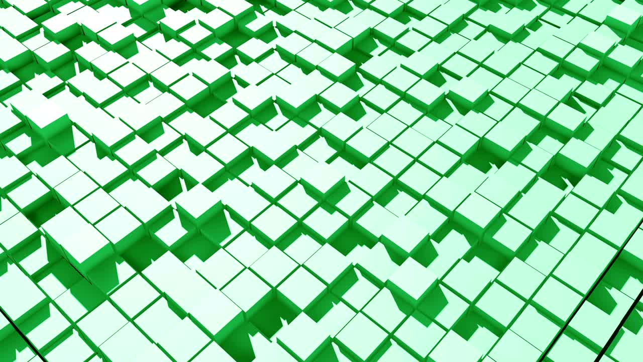 Abstract surface of moving cubes