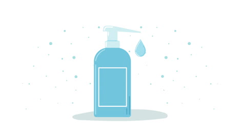 antibacterial soap bottle product animation