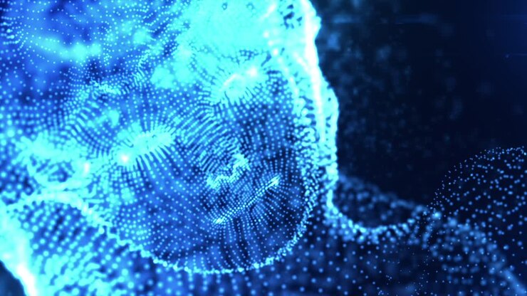 Abstract Blue Dot Network