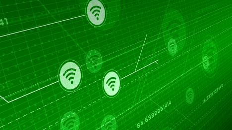 interfaz digital con iconos de wifi
