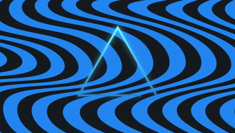 Abstract-blue-triangles-on-waves-illusion-pattern