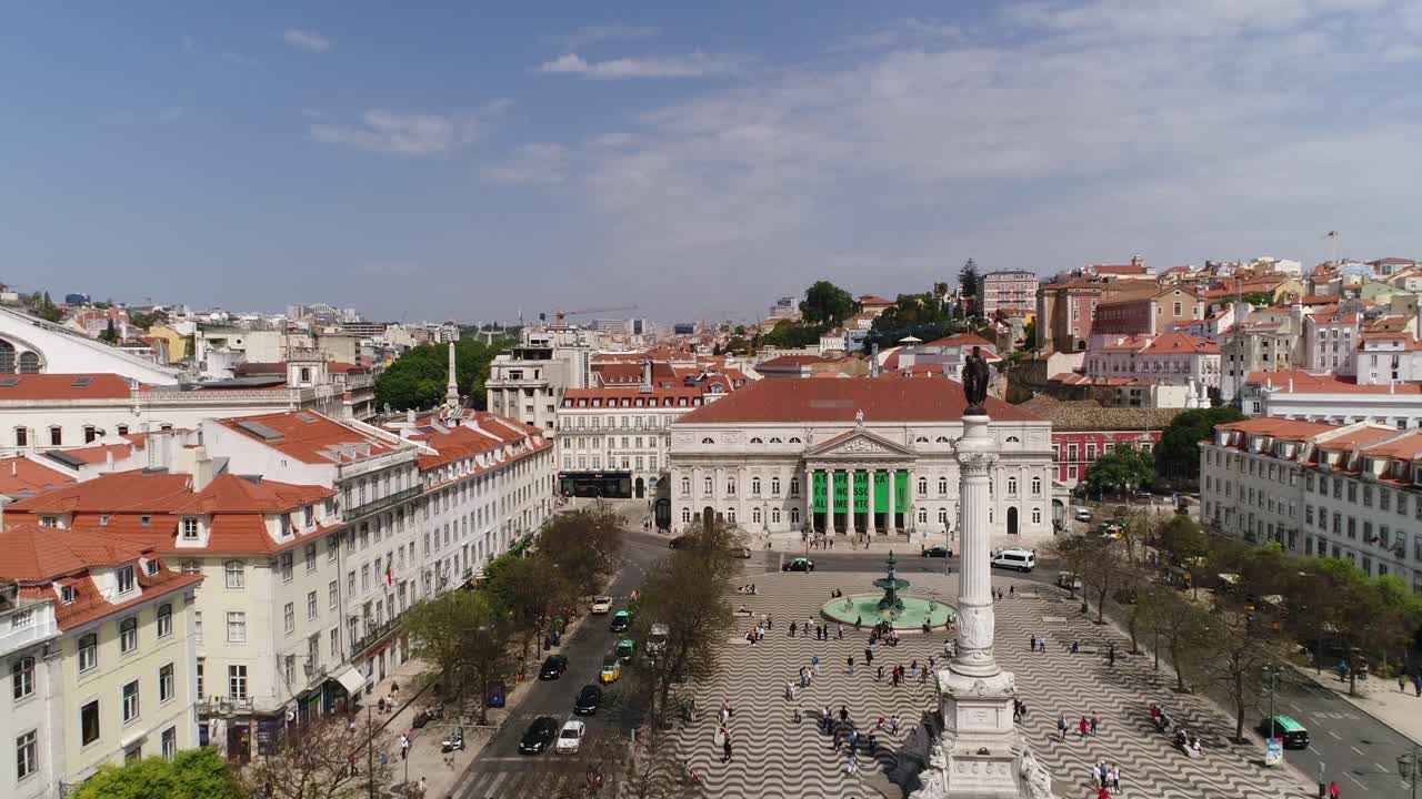 Veduta aerea del centro storico di Lisbona, Portogallo