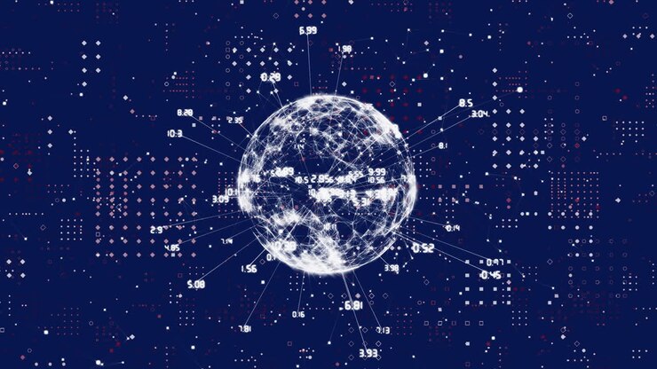 Animation of network of connections over globe