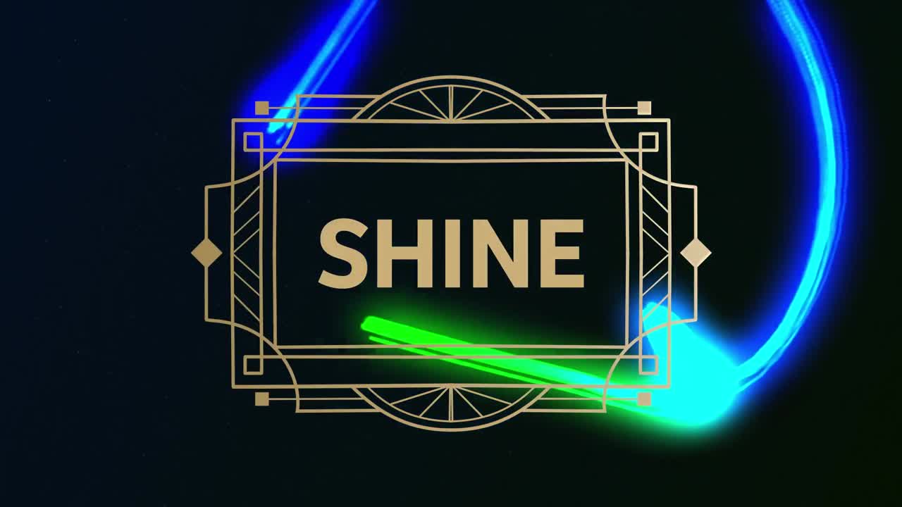 검은색 배경에 빛나는 텍스트의 애니메이션