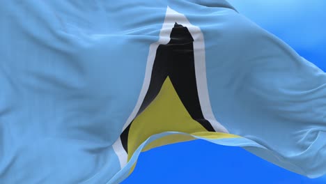 seamless loop of saint lucia flag.