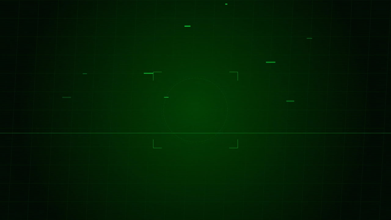 Digital Green Radar Interface with Scanning Circle