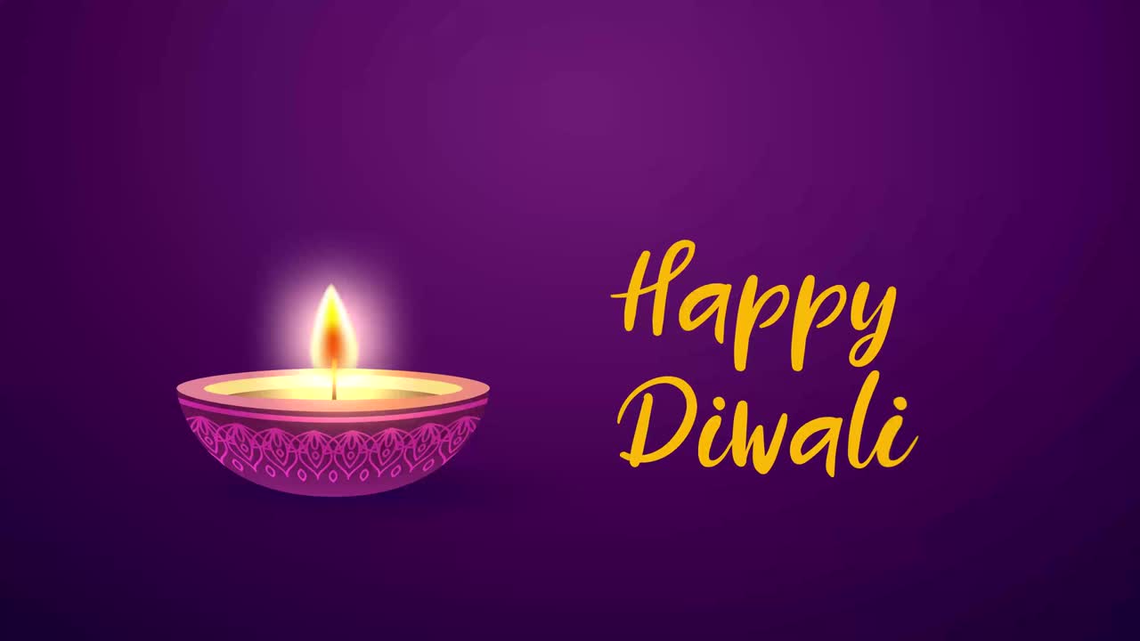 Animované přání Šťastné Diwali.