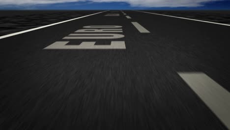 speed flight currency text on road loop