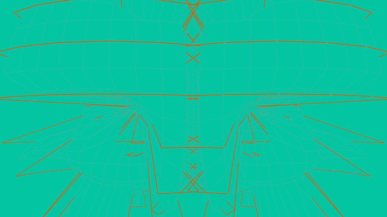 Lines making different patterns in a light blue backdrop.