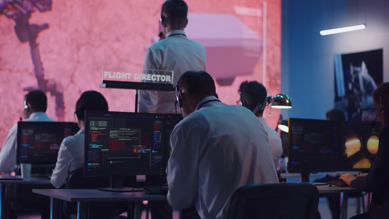 Space Mission Control Room