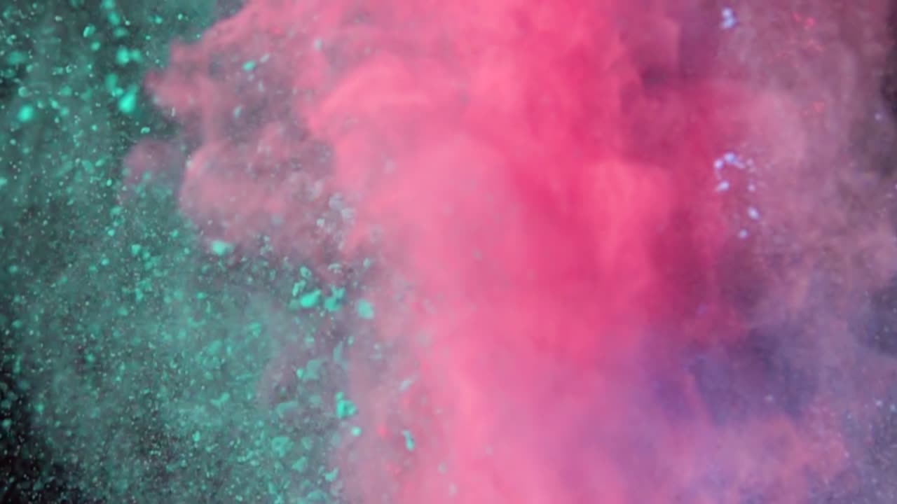 Explosión de polvo de colores