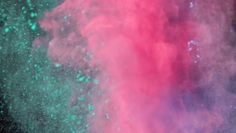 colorful powder explosion