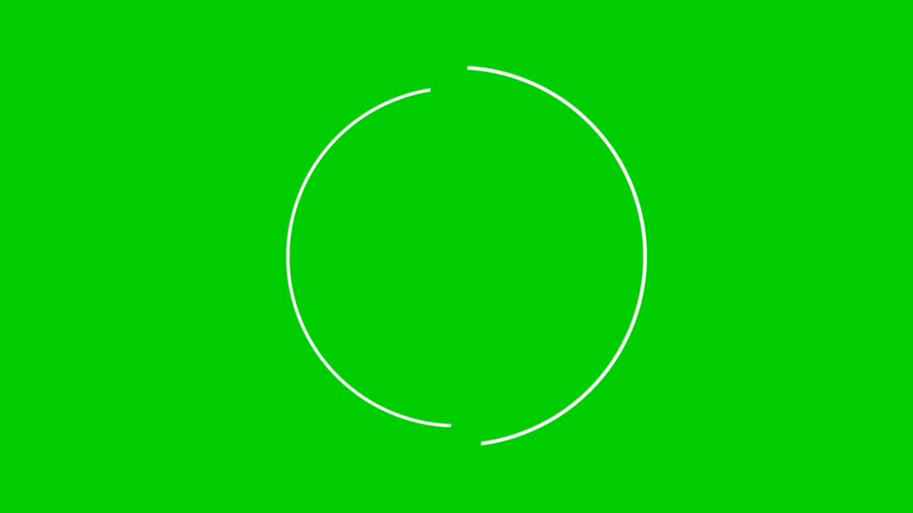 animación de borde de círculo giratorio en pantalla verde. tecla de croma,