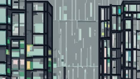 abstract cityscape with water drop