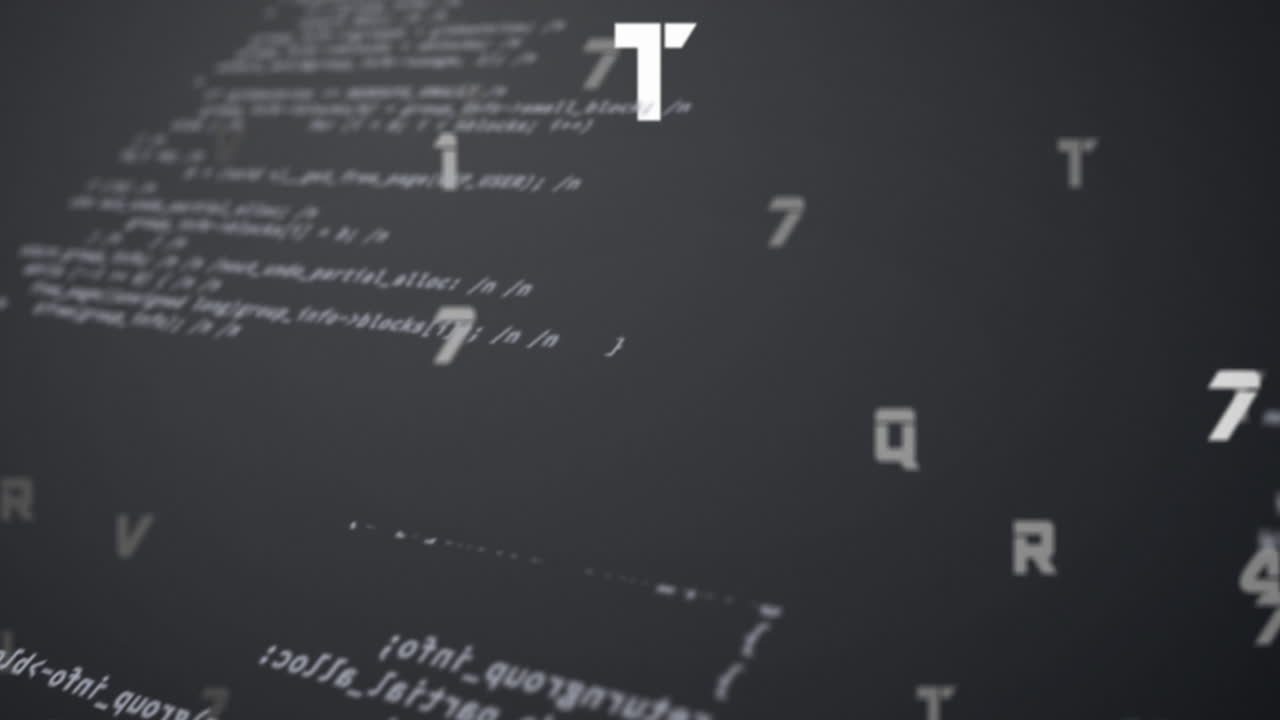 Animated numbers and letters illustrate data processing in education.