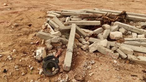 construction debris pile