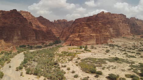 aerial views of wadi al disah valley in tabuk region of saudi arabia