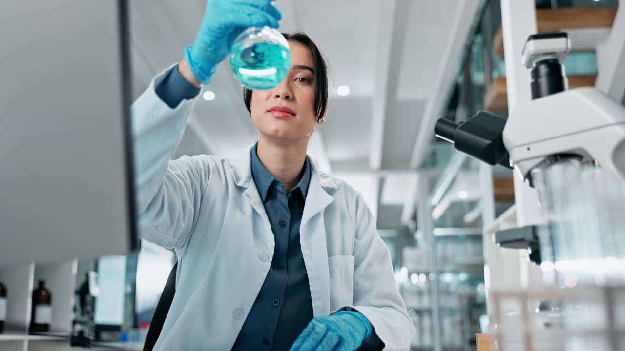 Scientist conducting experiment in lab