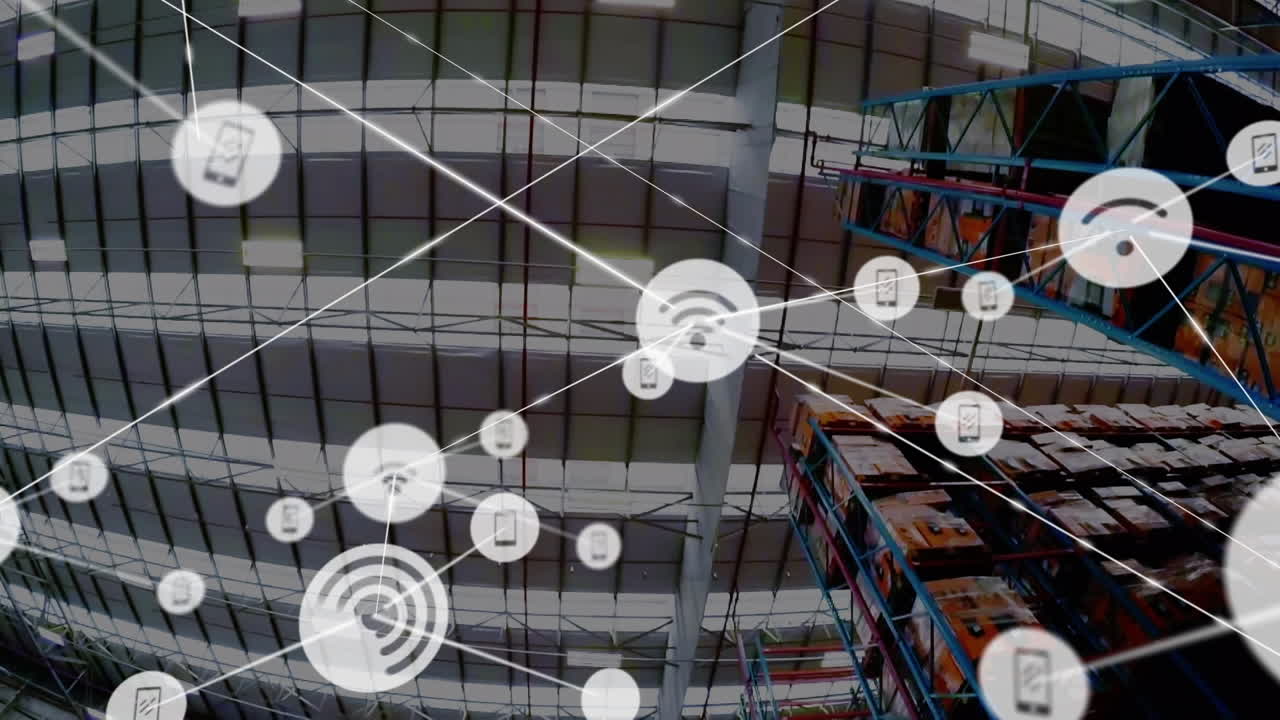 animación de la red de conexiones a través del almacén