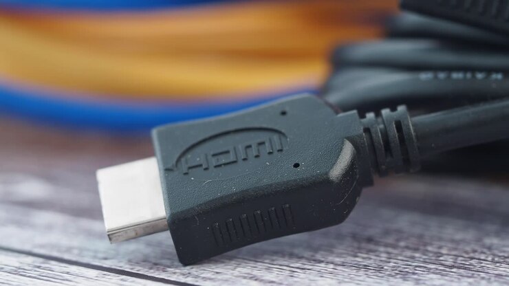 Primo piano del connettore del cavo HDMI