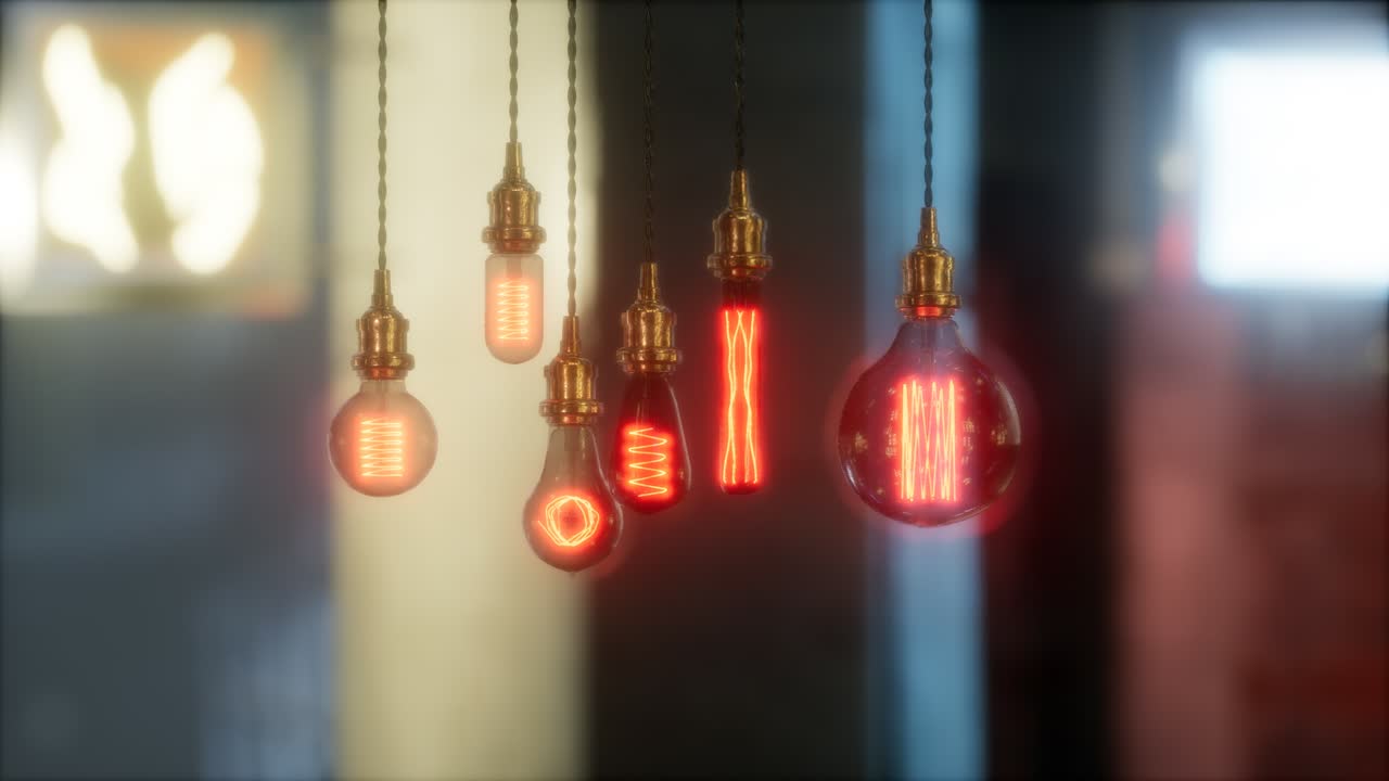 오래된 레트로 빈티지 열광 전구