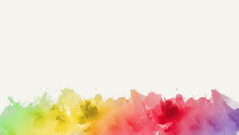 rainbow watercolor paints on paper