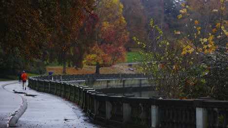 stanley park seawall sunset walk