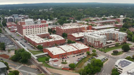 downtown durham north carolina in summer evening