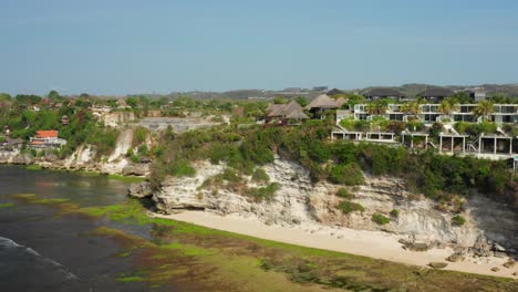 the town of bingin at the cliffs of uluwatu during low tide