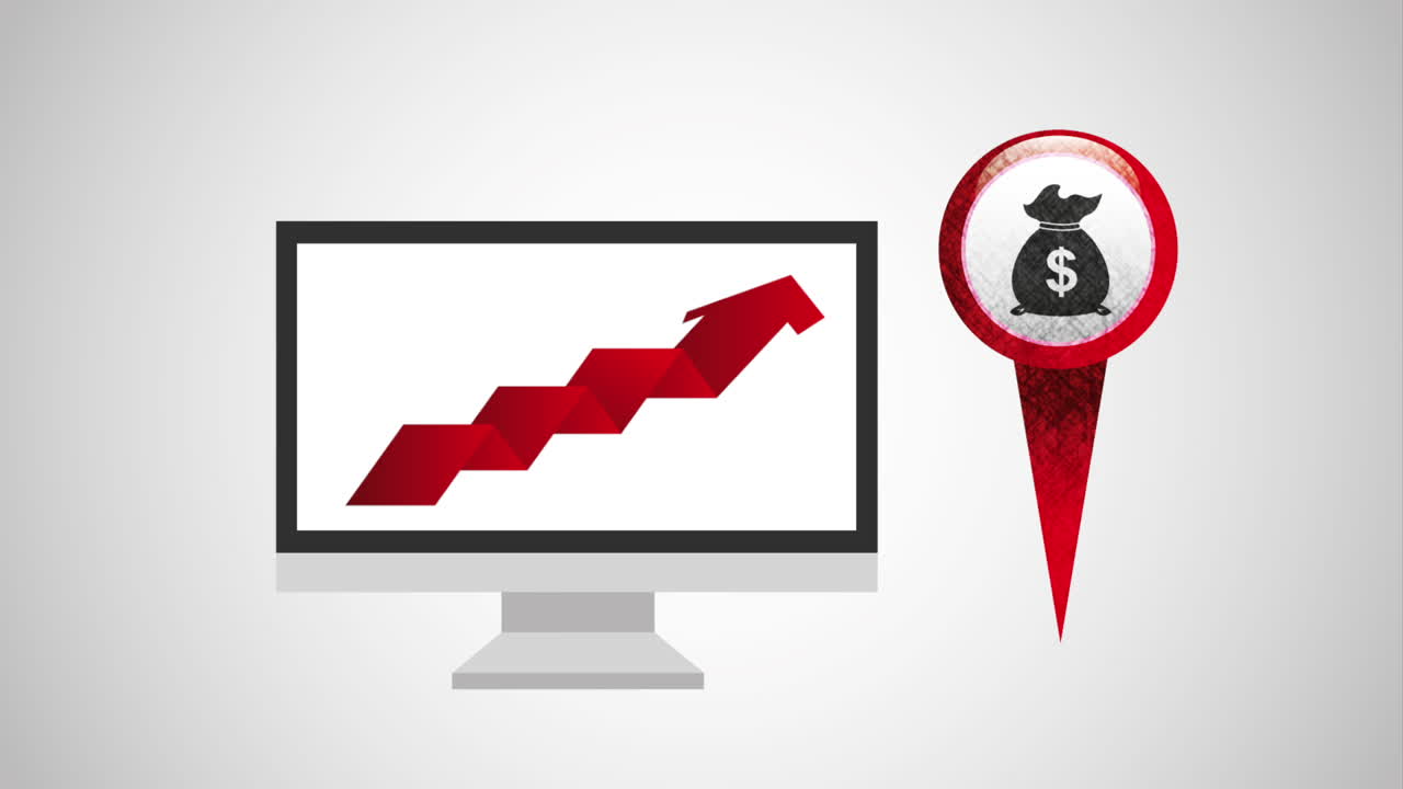 finances and economy online with desktop