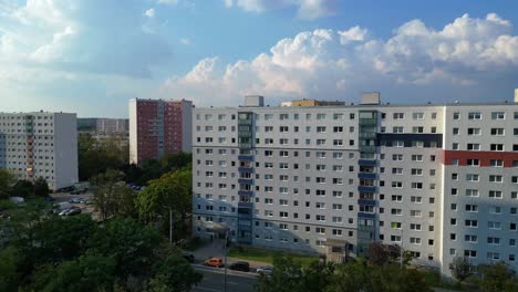 high-rise apartment buildings in a city