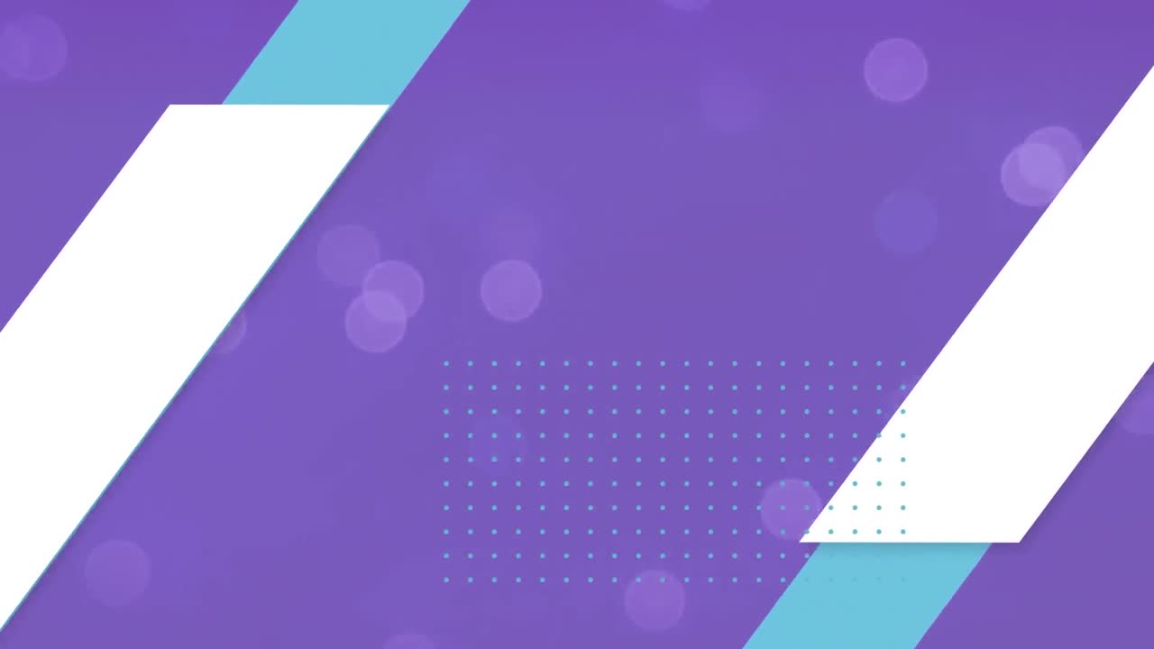 보라색 배경에 움직이는 레트로 추상적인 모양의 애니메이션