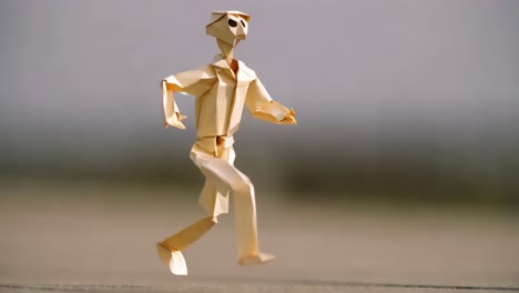 origami running man