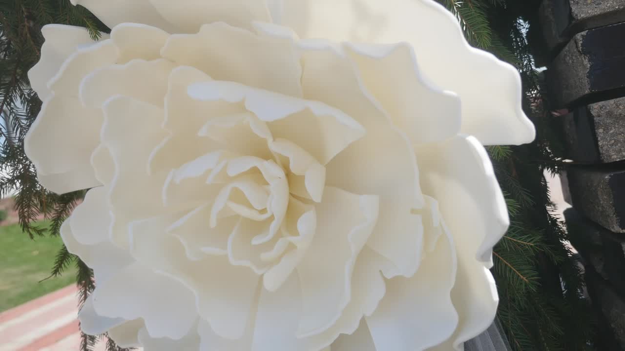 свадебная арка, украшенная цветами.