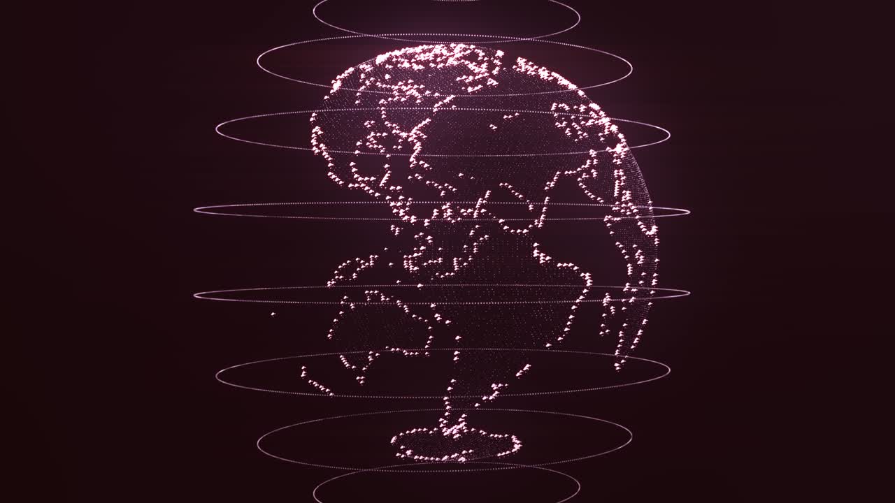 Concept turning globe animation loop