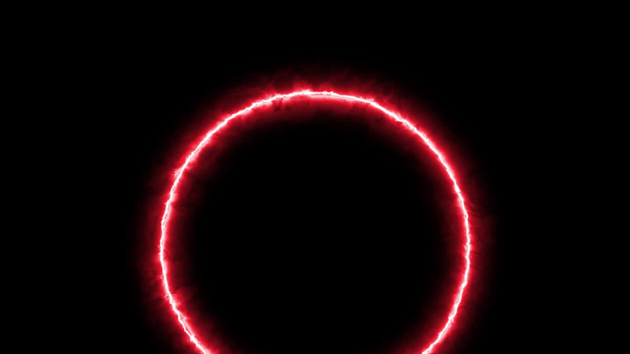 anillo rojo brillante animación eléctrica gráficos de movimiento
