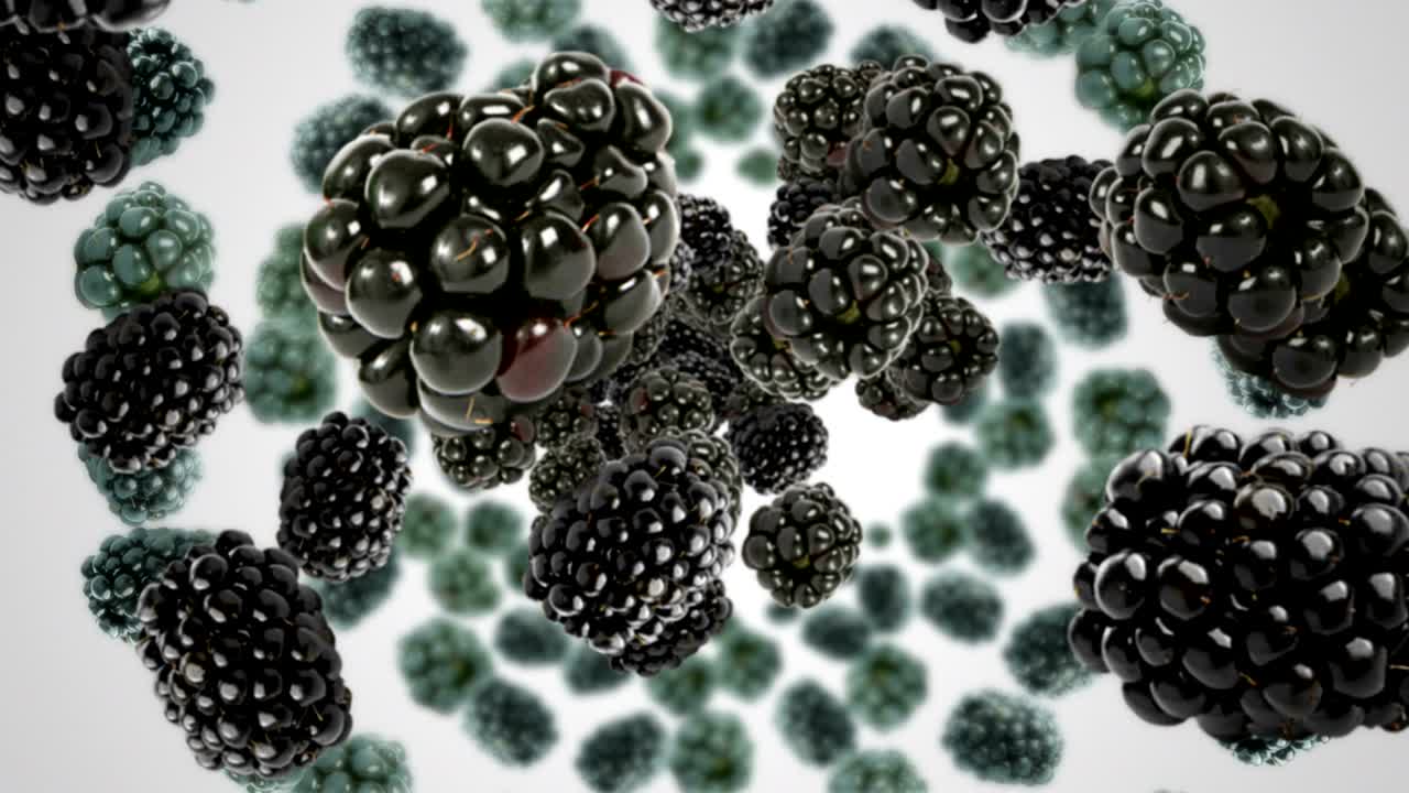 el fondo de las moras que caen