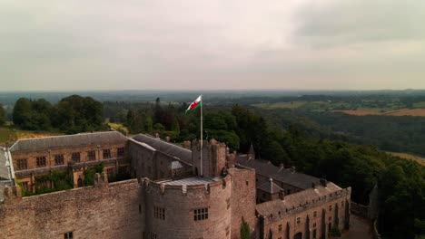 wales castle with wales flag on top