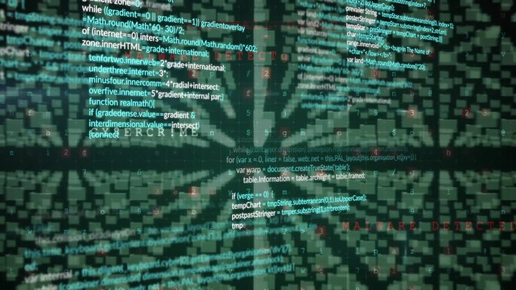 Animation of file icons and digital data processing over computer servers