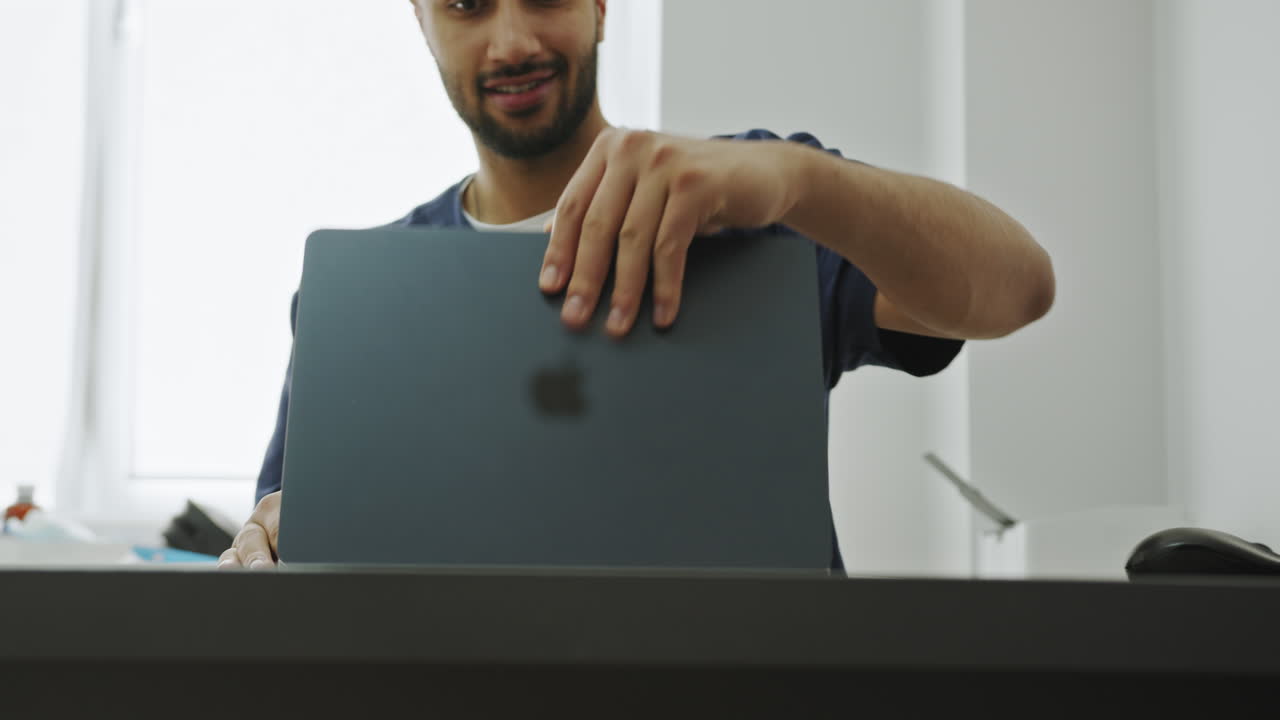 Professional using tablet