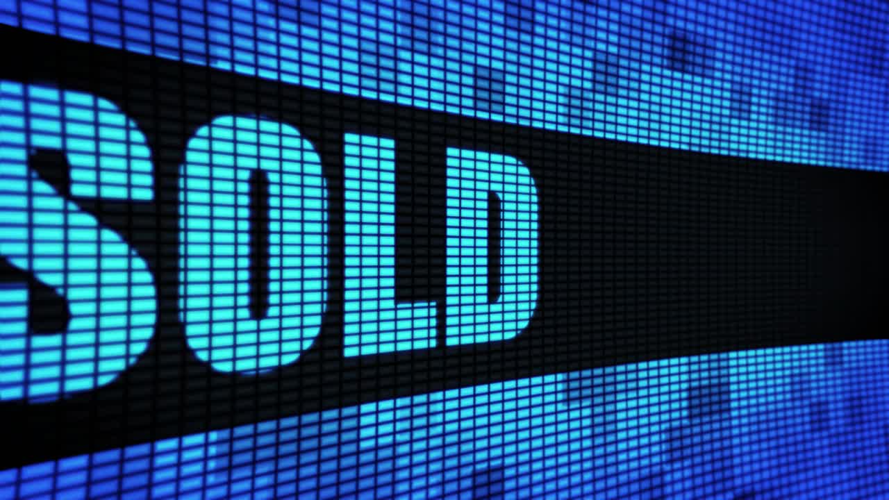 Sold on a digital display