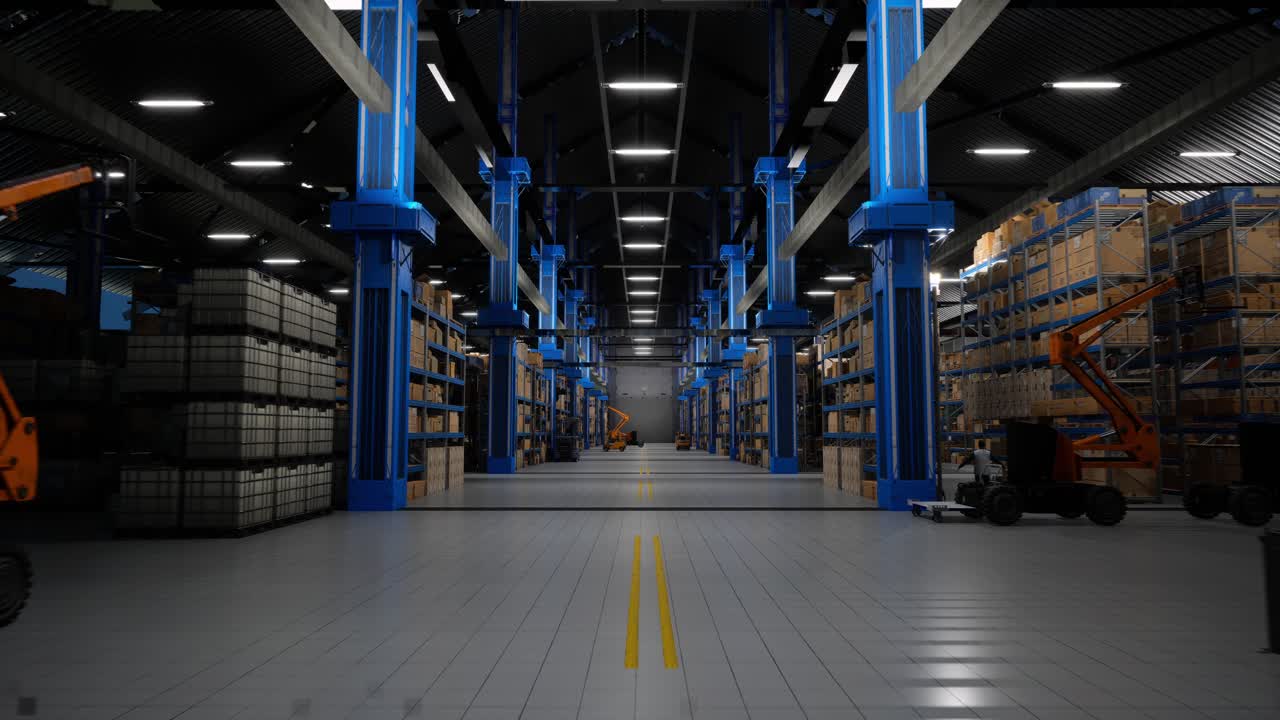 Truck In Front Of An Industrial Logistics Building