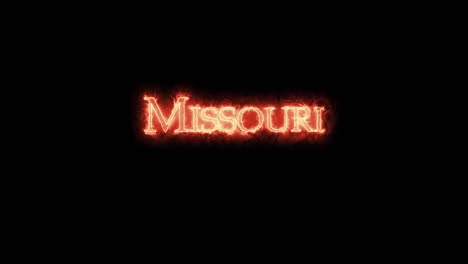 missouri escrito con fuego.