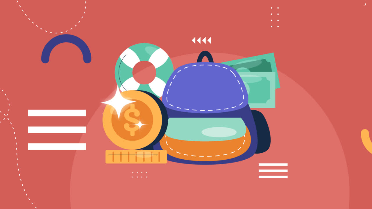 여행사 템플릿 디자인의 모션 그래픽