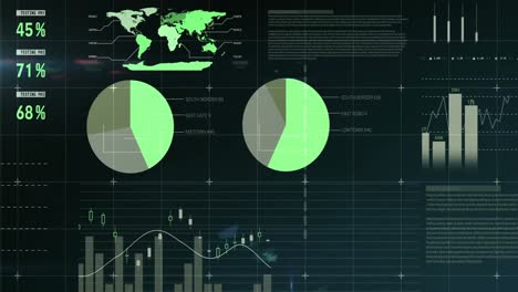 compuesto digital de gráficos financieros 4k
