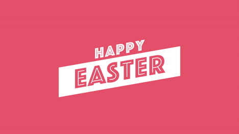 happy easter on modern red gradient